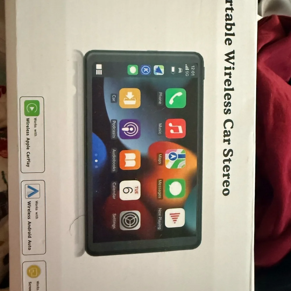 Universal Portable Wireless Car Stereo Tablet - Black